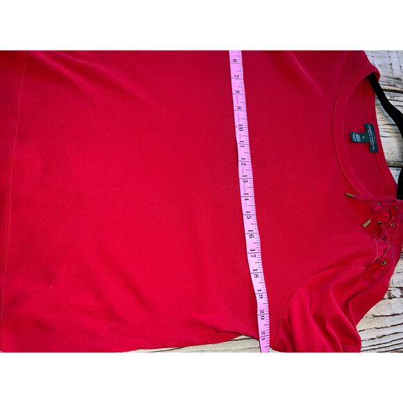 LRL Ralph Lauren red pullover women’s L/S top size XL 100% cotton casual shirt - Picture 6 of 7